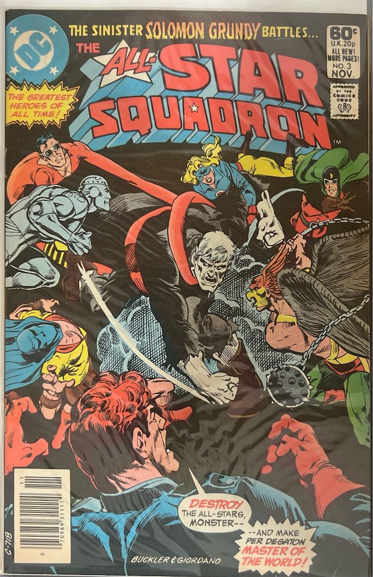 All-Star Squadron, #003, The Sinister Solomon Grundy Battles... (DC Comics, 1981) - Direct Sales Edition