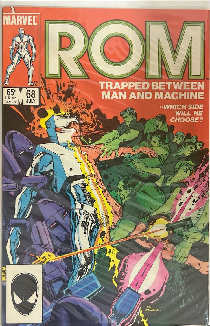 ROM, #068, Trapped Between Man and Machine (Marvel, 1985) - Direct Sales