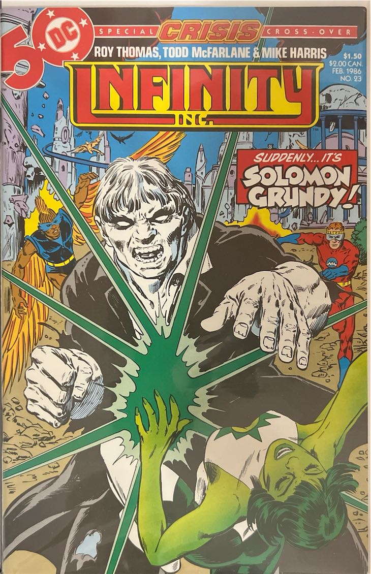 Infinity Inc., #023, Suddenly...It's Solomon Grundy! (DC Comics, 1986) - Direct Sales