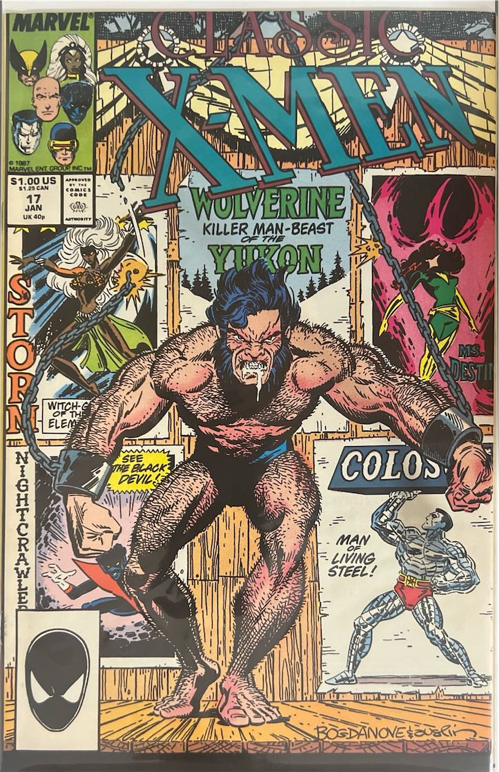 Classic X-Men, #017, Wolverine: Killer Man-Beast of the Yukon (Marvel, 1987) - Direct Sales