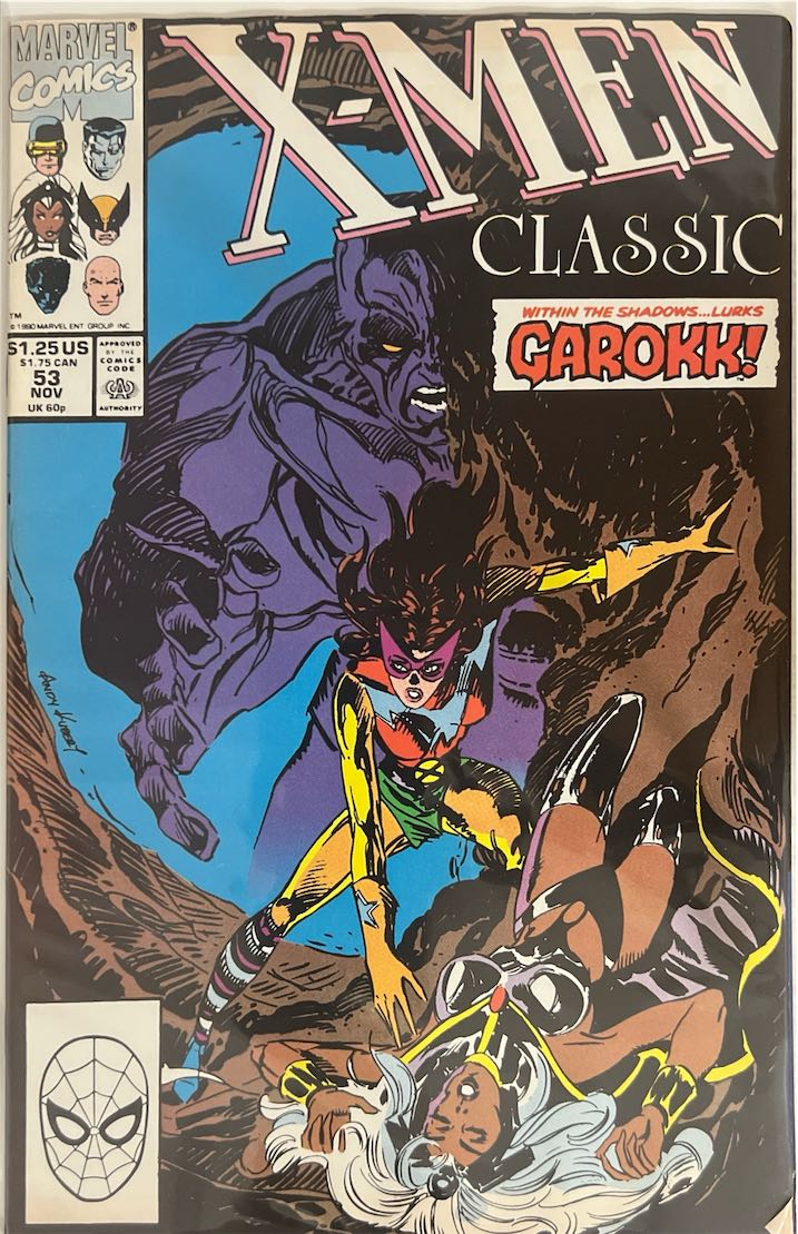 X-Men Classic, #053, Within the Shadows...Lurks GAROKK! (Marvel Comics, 1991) - Direct Sales