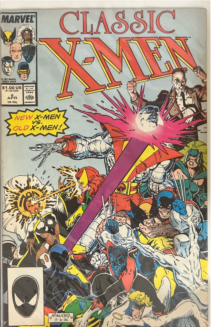 Classic X-Men, #008, New X-Men vs. Old X-Men! (Marvel, 1987) - Direct Sales