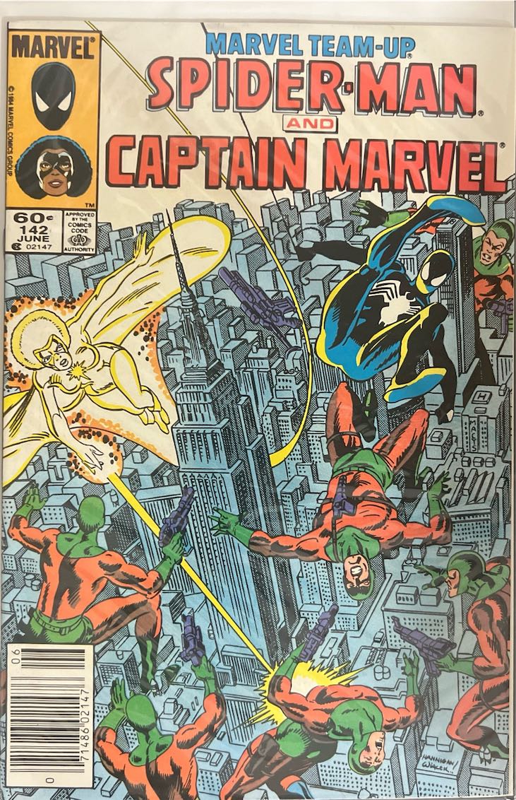 Marvel Team-Up, #142, Spider-Man and Captain Marvel (Marvel, 1984) - Newsstand Edition