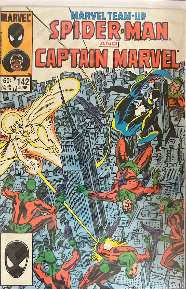 Marvel Team-Up, #142, Spider-Man and Captain Marvel (Marvel, 1984) - Direct Edition