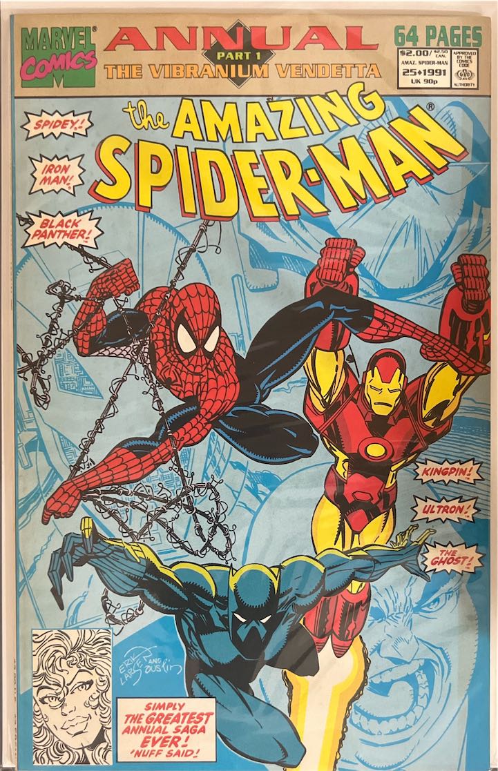 The Amazing Spider-Man, Annual #025, The Vibranium Vendetta Part 1 (Marvel Comics, 1991) - Direct Edition