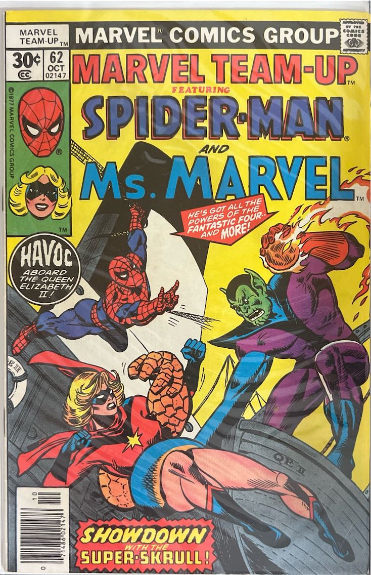 Marvel Team-Up, #062, Spider-Man and Ms. Marvel (Marvel Comics, 1977) - Direct Sales Edition