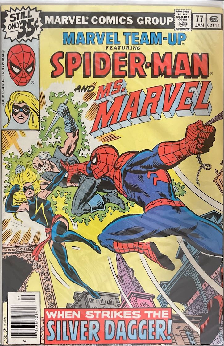 Marvel Team-Up, #077, Featuring Spider-Man and Ms. Marvel (Marvel, 1978) - Newsstand Edition