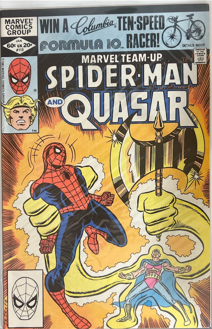 Marvel Team-Up, #113, Spider-Man and Quasar (Marvel Comics, 1982) - Direct Edition