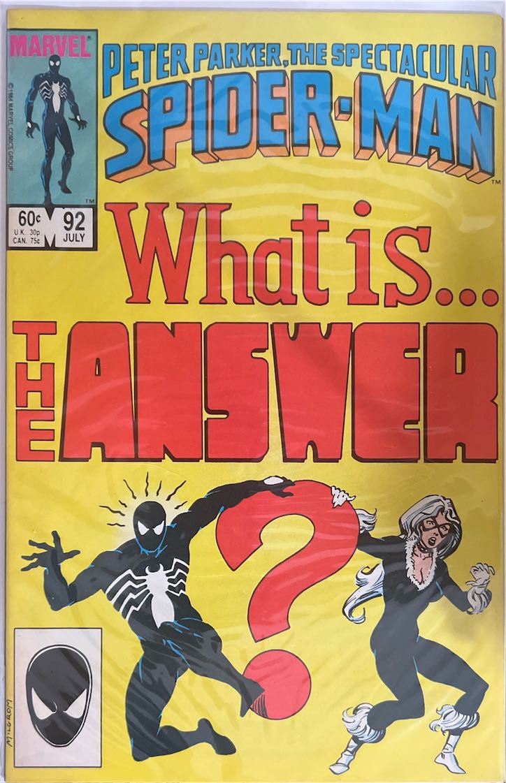 Peter Parker, The Spectacular Spider-Man, #092, What is... The Answer? (Marvel, 1984)