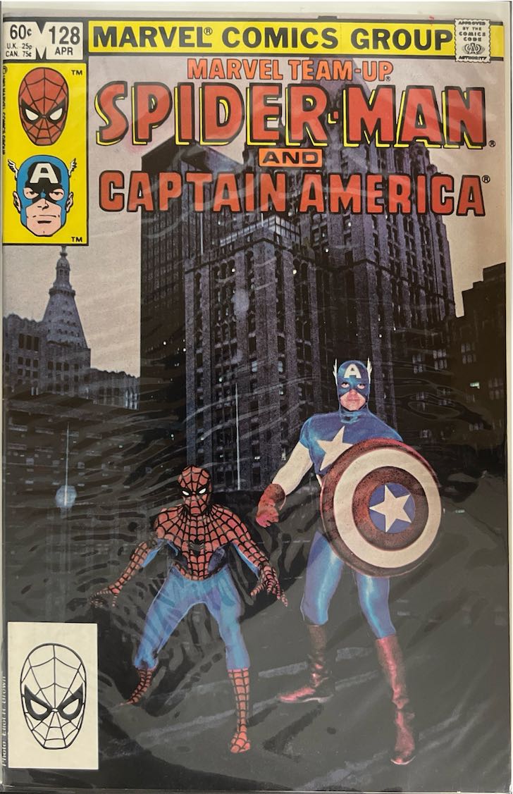 Marvel Team-Up, #128, Spider-Man and Captain America (Marvel, 1983) - Direct Sales