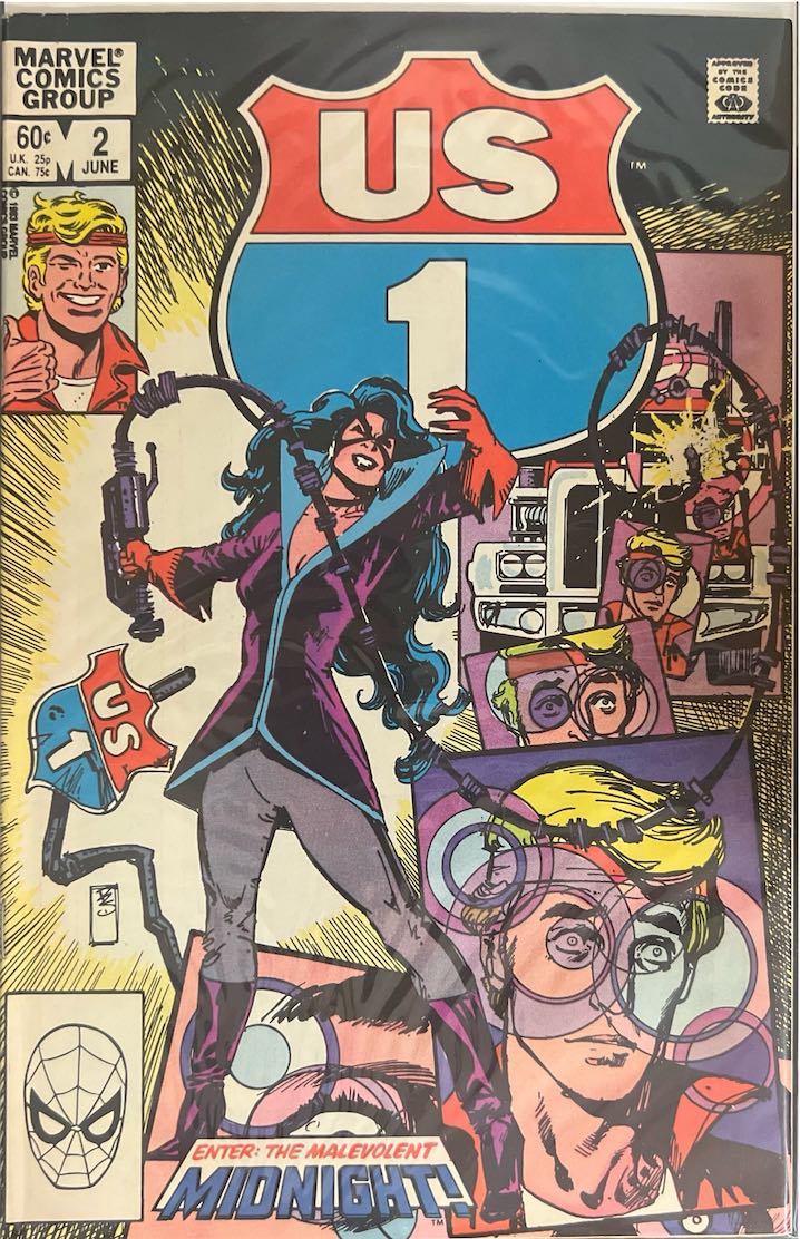 US 1, #002, Enter: The Malevolent Midnight! (Marvel Comics, 1983) - Direct Sales