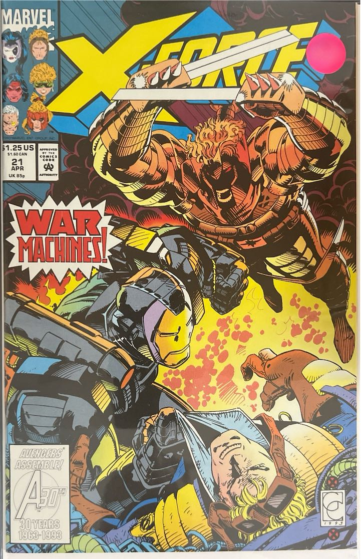 X-Force, #021, War Machines! (Marvel, 1993) - Direct Edition