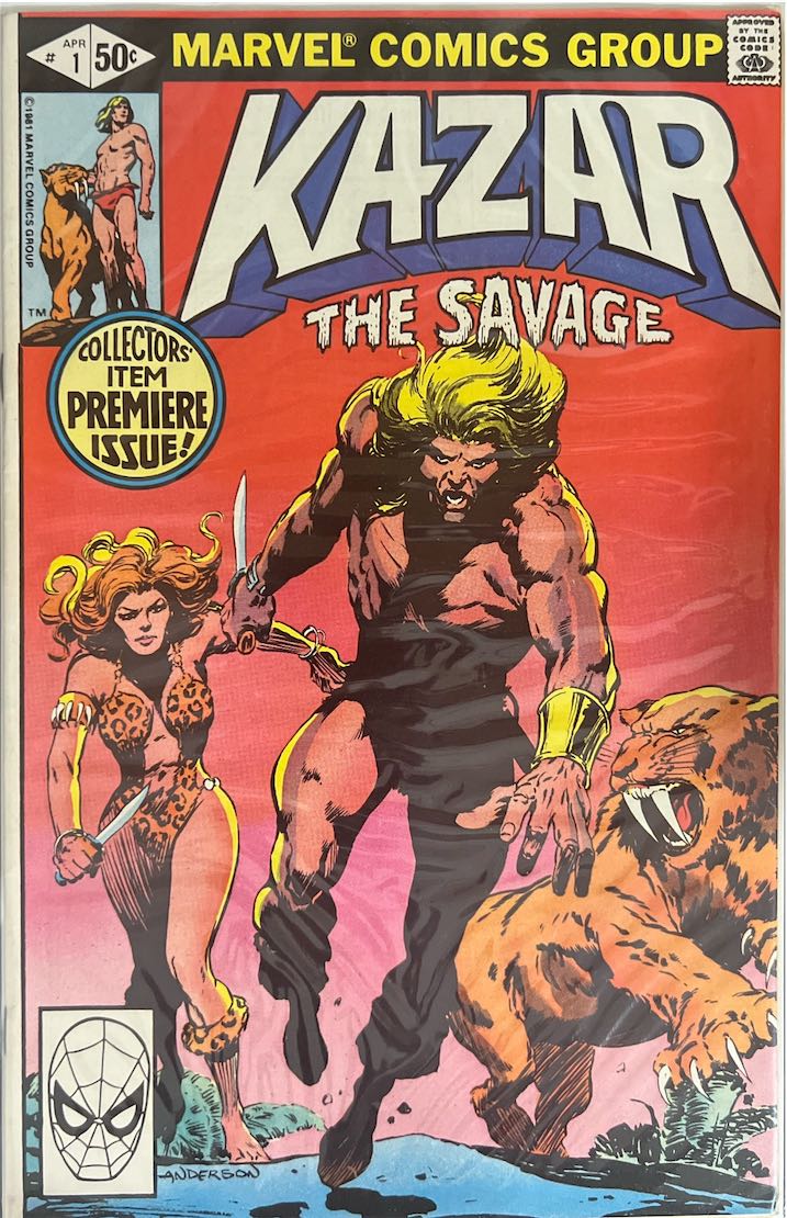 Ka-Zar, the Savage, #001, Premiere Issue! (Marvel Comics, 1981) - Direct Edition