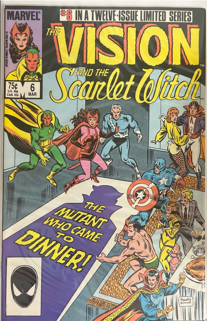 The Vision and the Scarlet Witch, #006, The Mutant Who Came to Dinner! (Marvel, 1986) - Direct Sales