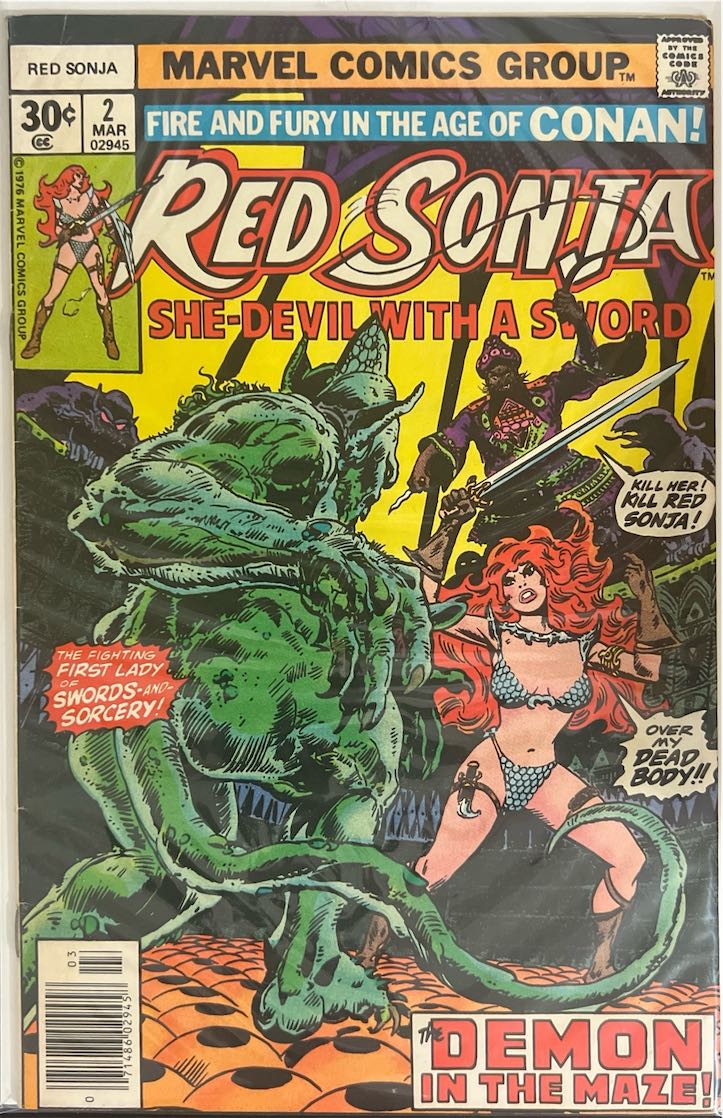 Red Sonja, #002, She-Devil With a Sword (Marvel Comics, 1976) - Direct Sales Edition