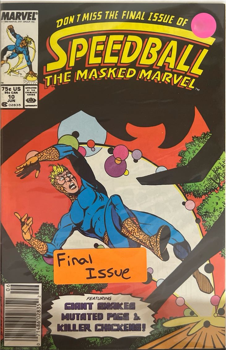 Speedball, The Masked Marvel, #010, Final Issue (Marvel, 1990)