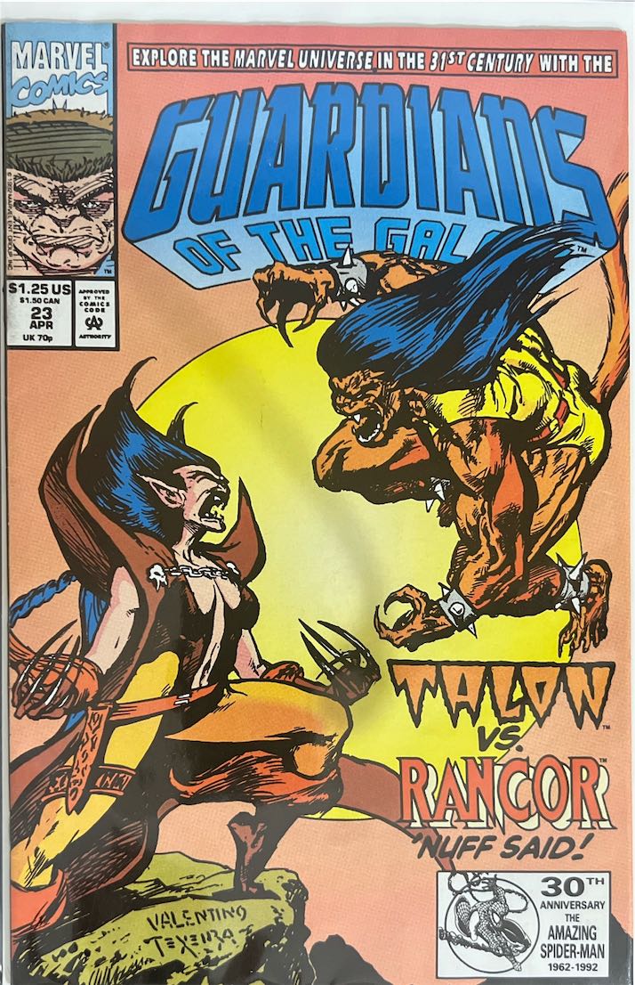 Guardians of the Galaxy, #023, Talon vs Rancor (Marvel Comics, 1992)
