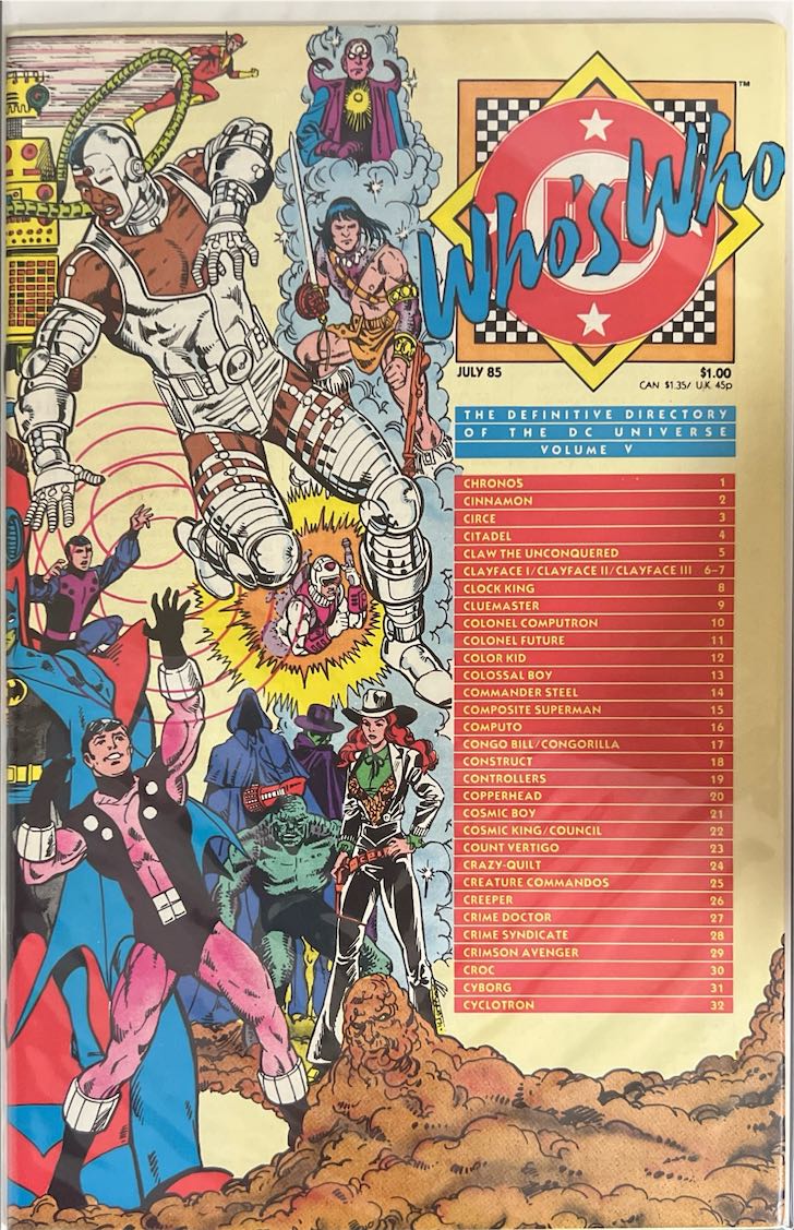 Who's Who, #005, The Definitive Directory of the DC Universe (DC Comics, 1985)