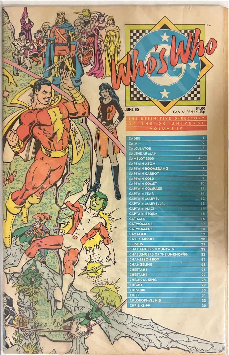 Who's Who: The Definitive Directory of the DC Universe, Volume IV (DC Comics, 1985)