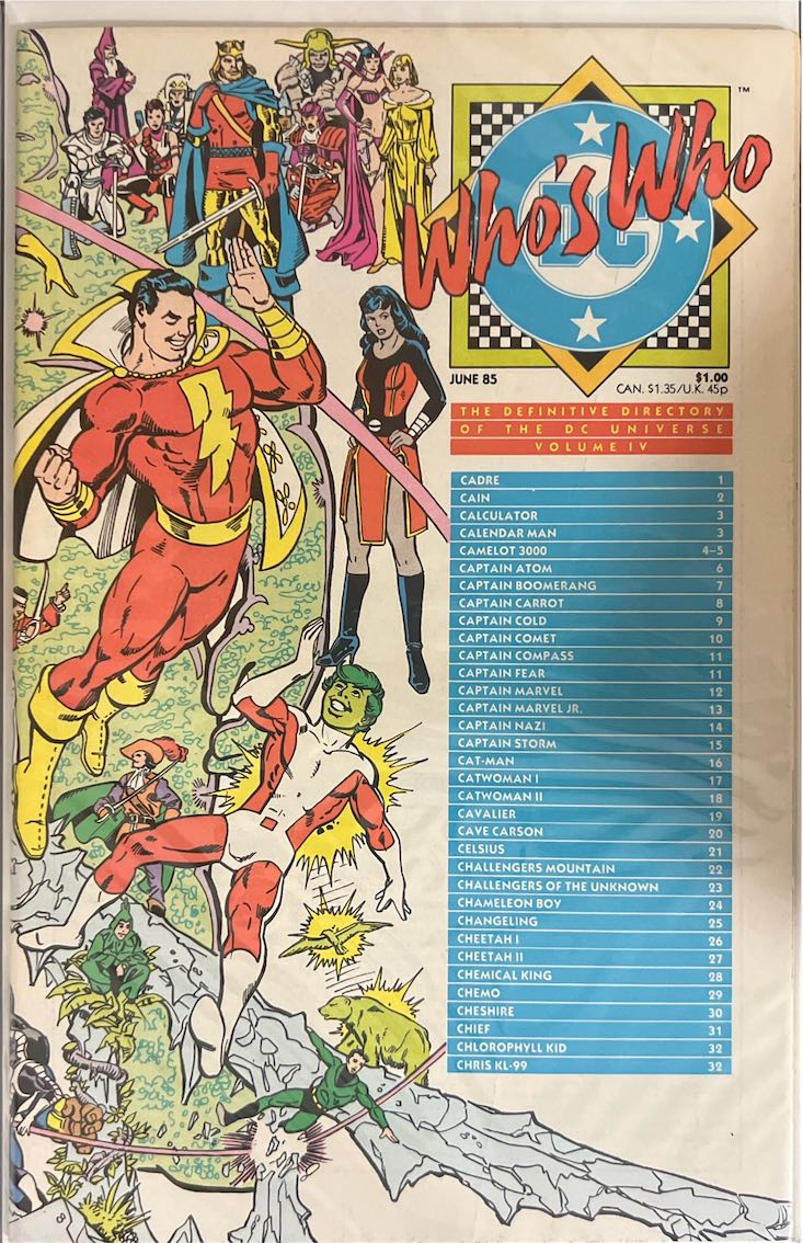 Who's Who: The Definitive Directory of the DC Universe, Volume IV (DC Comics, 1985)