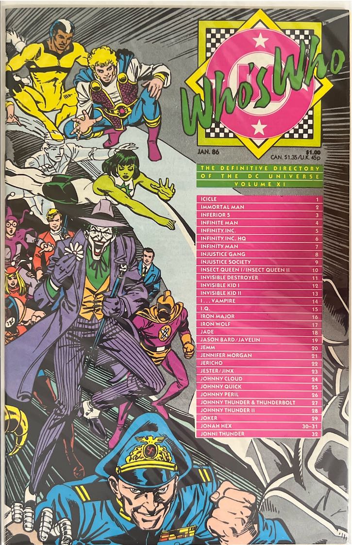 Who's Who, #11, The Definitive Directory of the DC Universe (DC Comics, 1986)