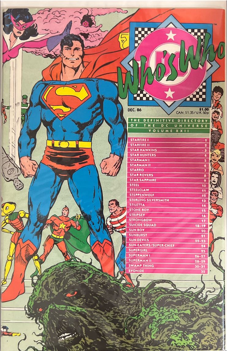 Who's Who, #022, The Definitive Directory of the DC Universe (DC Comics, 1986)