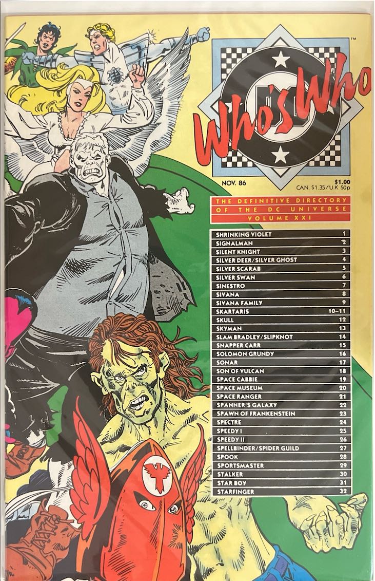 Who's Who, Vol. XXI, The Definitive Directory of the DC Universe (DC Comics, 1986)