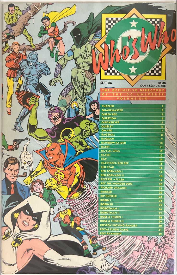 Who's Who: The Definitive Directory of the DC Universe, #019, Volume XIX (DC Comics, 1986)