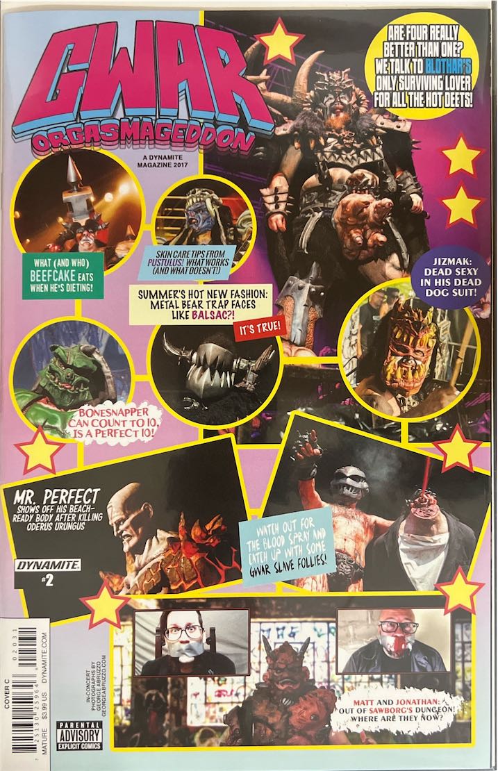 GWAR Orgasmageddon, #002 (Dynamite, 2017)