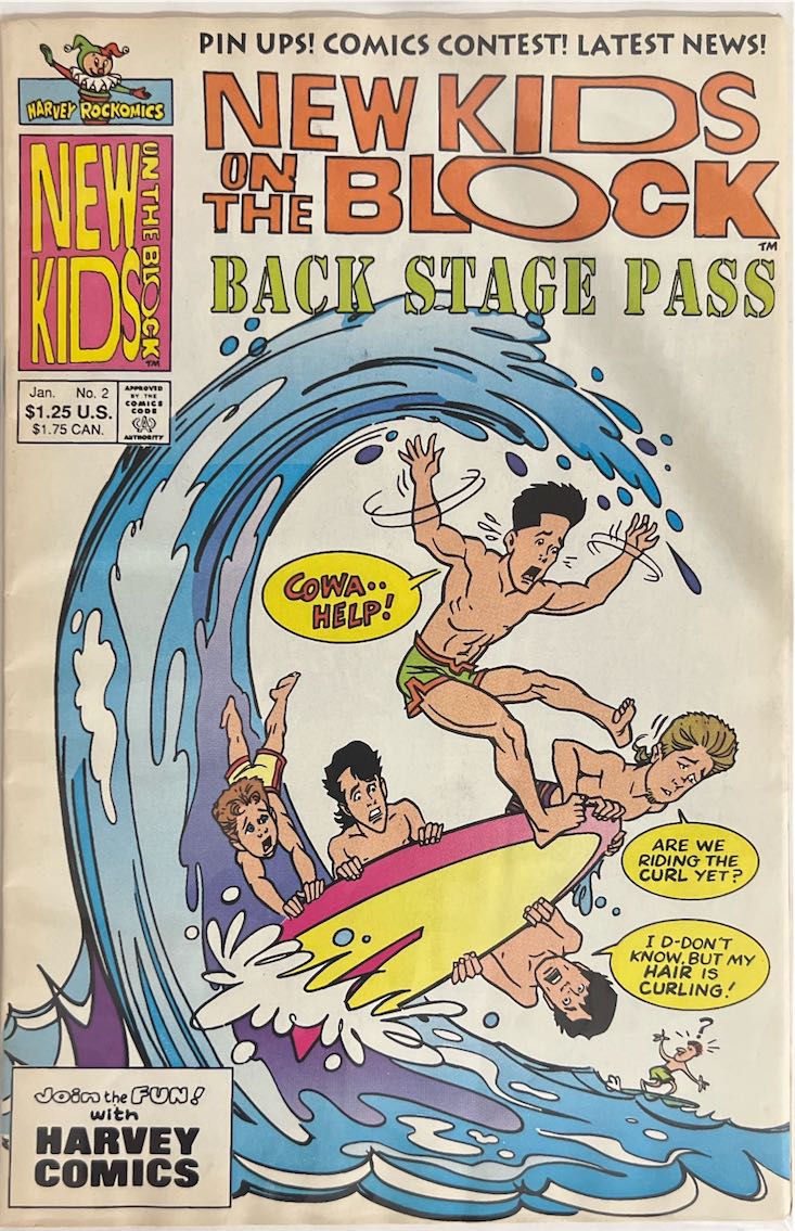 New Kids on the Block, #002, Back Stage Pass (Harvey Comics, 1991)