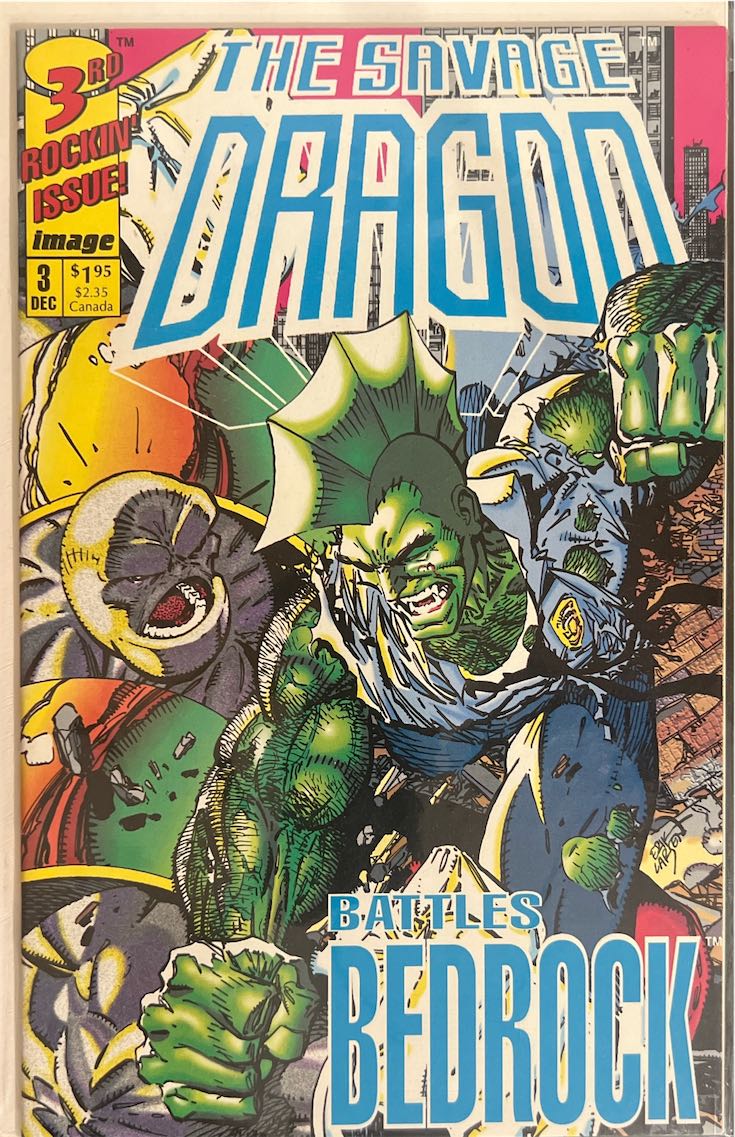 The Savage Dragon, #003, Battles Bedrock (Image Comics, 1993)