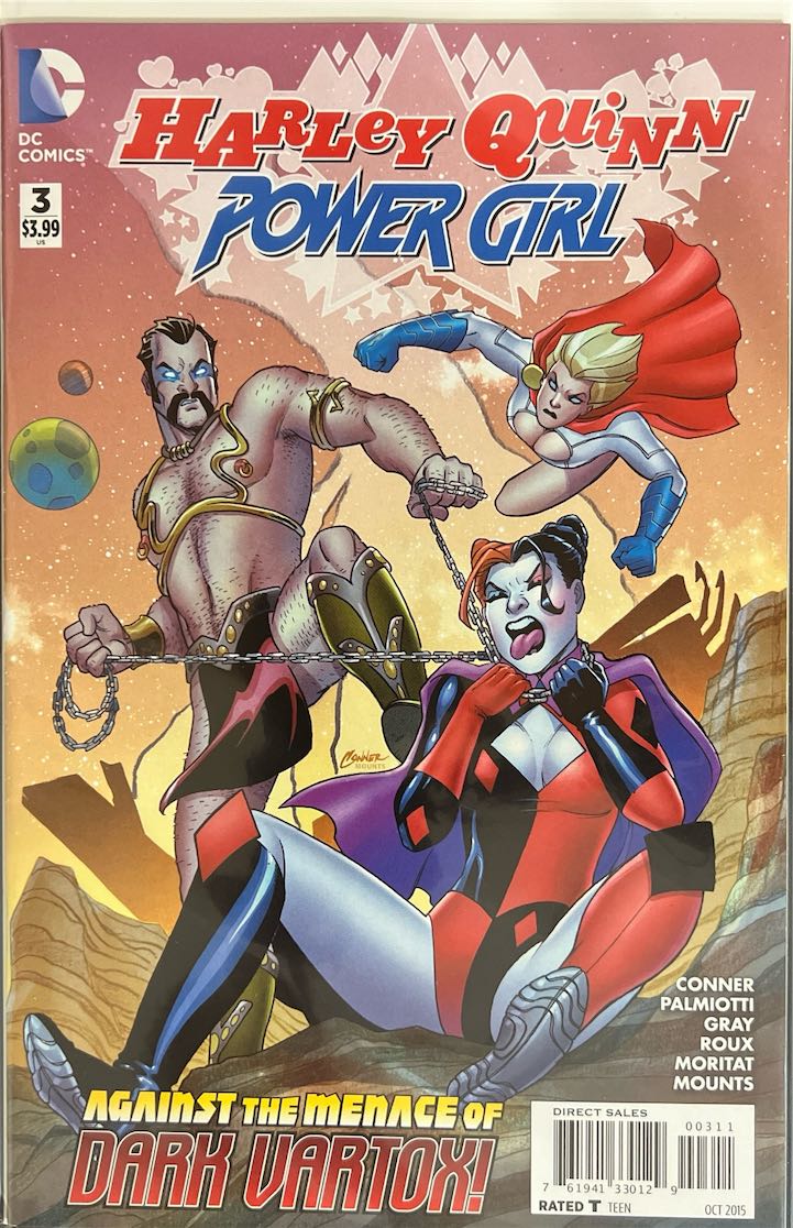 Harley Quinn and Power Girl, #003, Against the Menace of Dark Vartox! (DC Comics, 2015) - Direct Sales