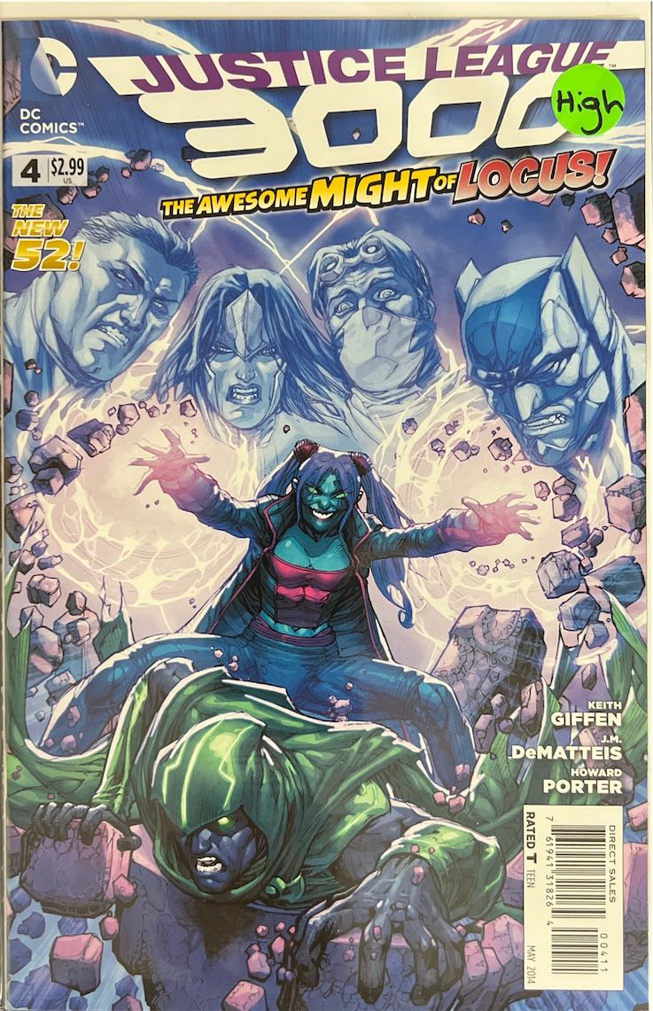 Justice League 3000, #004, The Awesome Might of Locus! (DC Comics, 2014) - Direct Sales