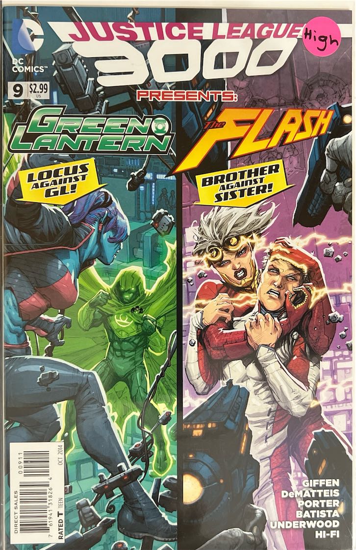 Justice League 3000, #009, Green Lantern and The Flash (DC Comics, 2014) - Direct Sales