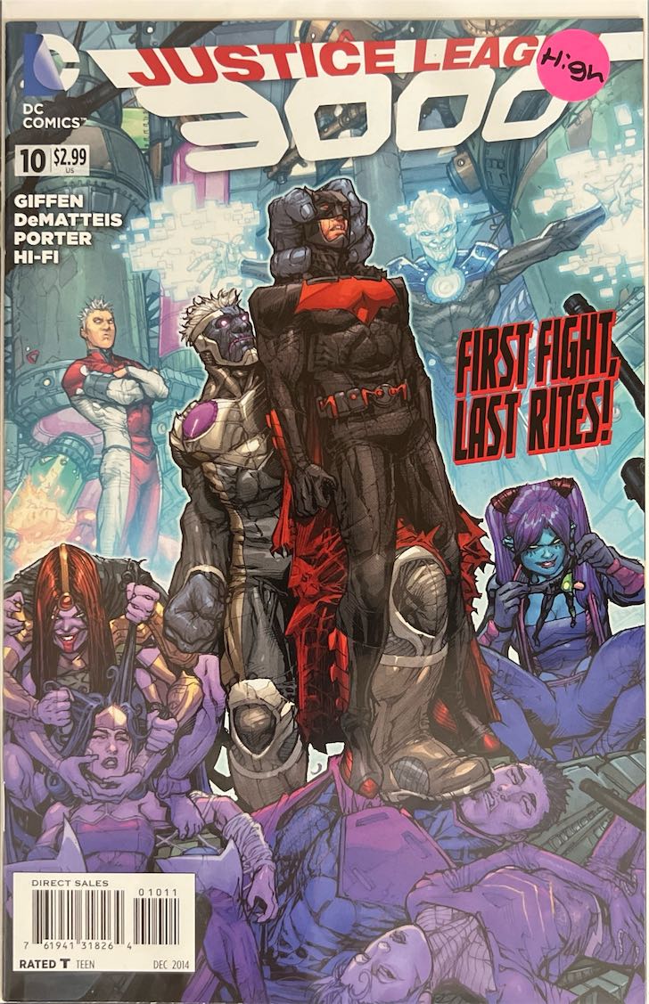 Justice League 3000, #010, First Fight, Last Rites! (DC Comics, 2014) - Direct Sales