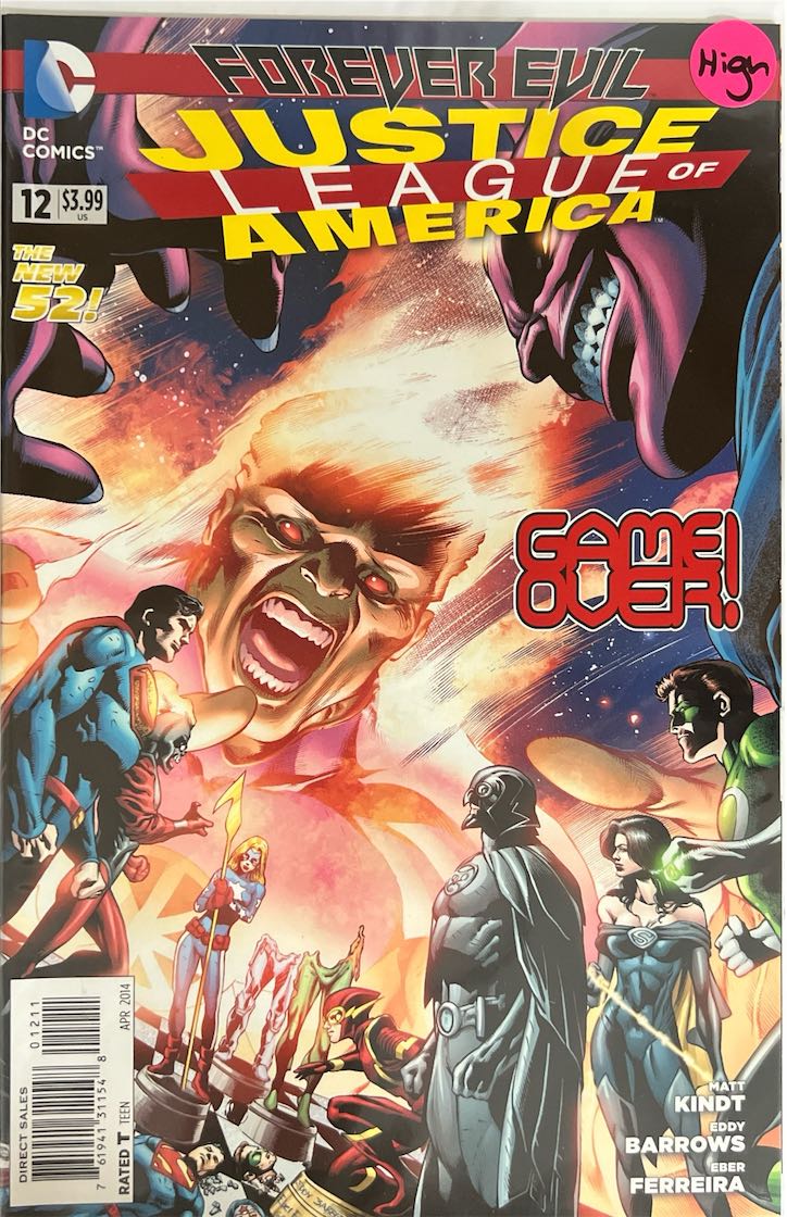 Forever Evil: Justice League of America, #012, Game Over! (DC Comics, 2014) - Direct Sales