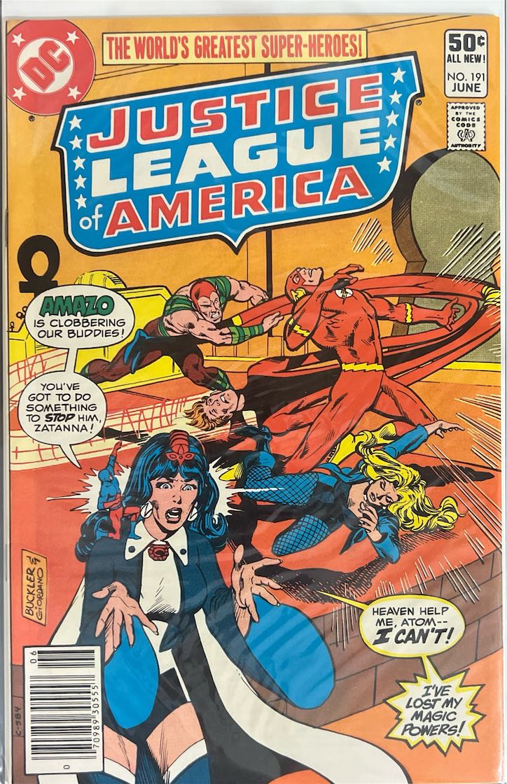 Justice League of America, #191, Amazo is clobbering our buddies! (DC Comics, 1981) - Direct Edition