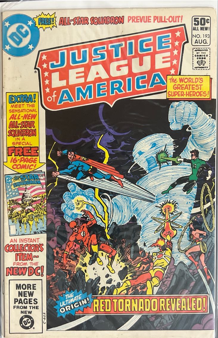 Justice League of America, #193, Red Tornado Revealed (DC Comics, 1981) - Direct Sales