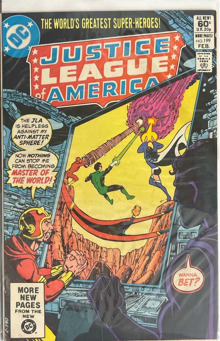 Justice League of America, #199, The JLA is Helpless Against my Anti-Matter Sphere! (DC Comics, 1981) - Direct Edition