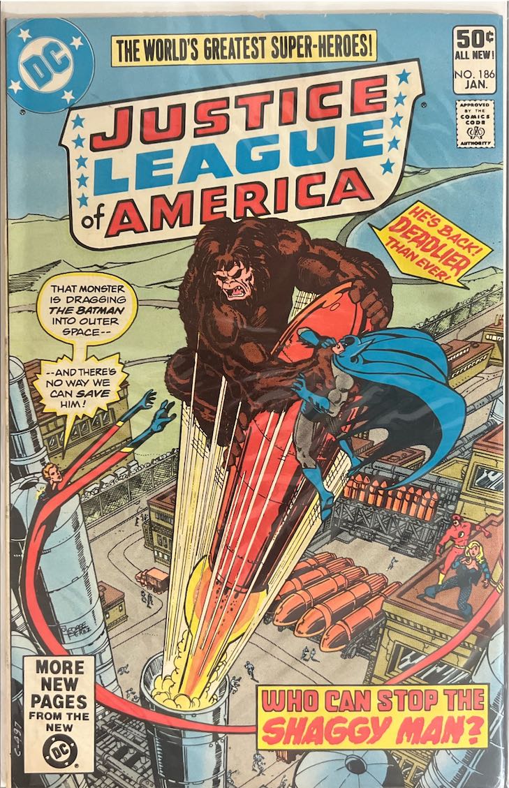 Justice League of America, #186, Who Can Stop the Shaggy Man? (DC Comics, 1981) - Direct Sales