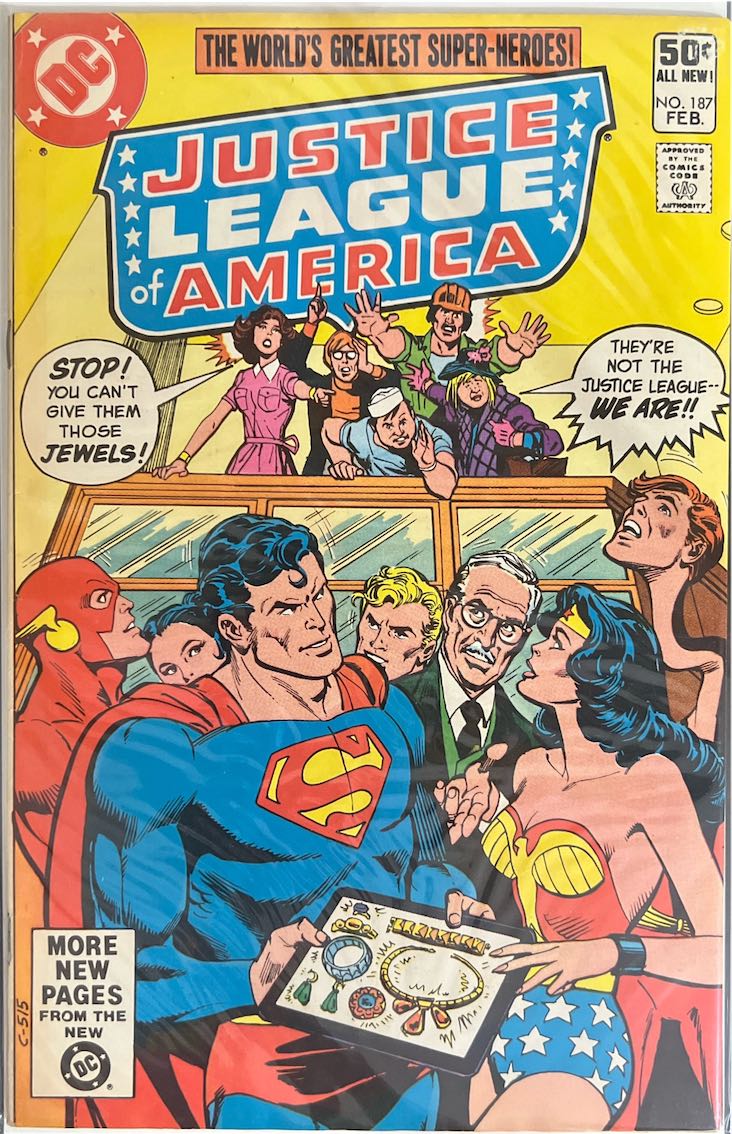 Justice League of America, #187, "We Are The New Justice League!" (DC, 1981) - Newsstand Edition