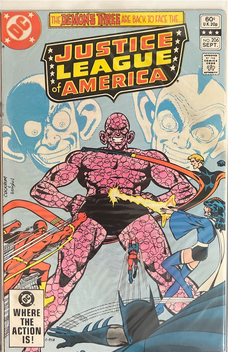 Justice League of America, #206, The Demons Three Are Back to Face The (DC Comics, 1982) - Direct Sales