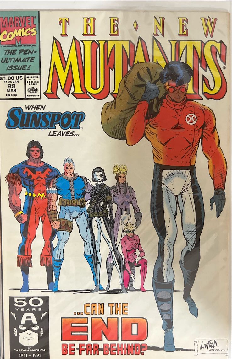 The New Mutants, #098, When Sunspot Leaves (Marvel Comics, 1991) - Direct Sales