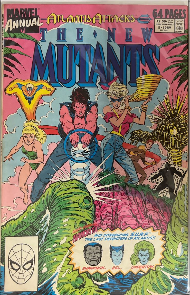 The New Mutants, Annual, #005, Atlantis Attacks (Marvel, 1989) - Direct Edition