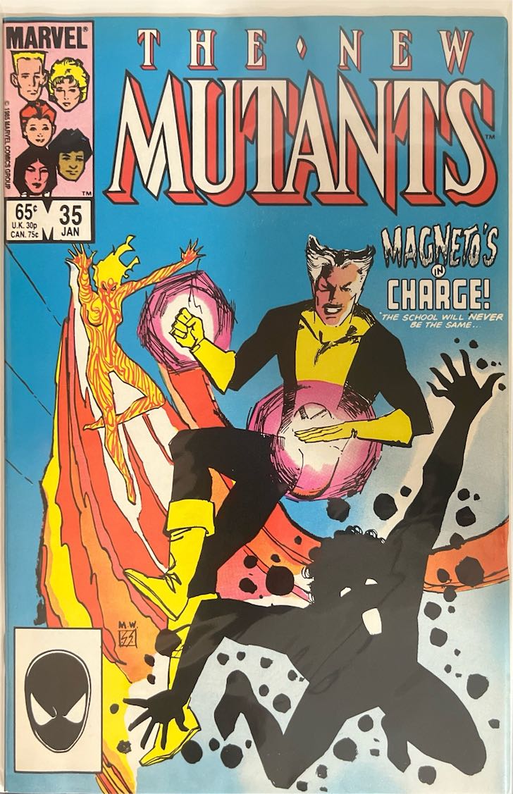 The New Mutants, #035, Magneto's Charge! (Marvel, 1986) - Direct Sales Variant