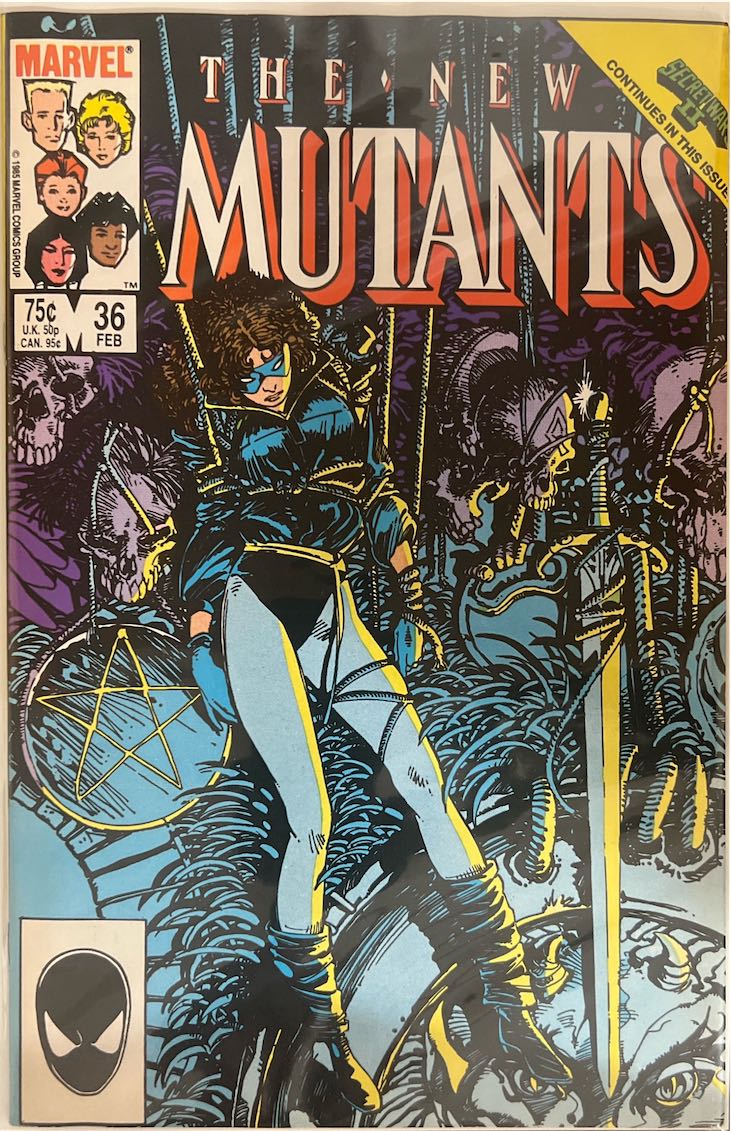 The New Mutants, #036, "Submerged" (Marvel, 1986) - Direct Sales