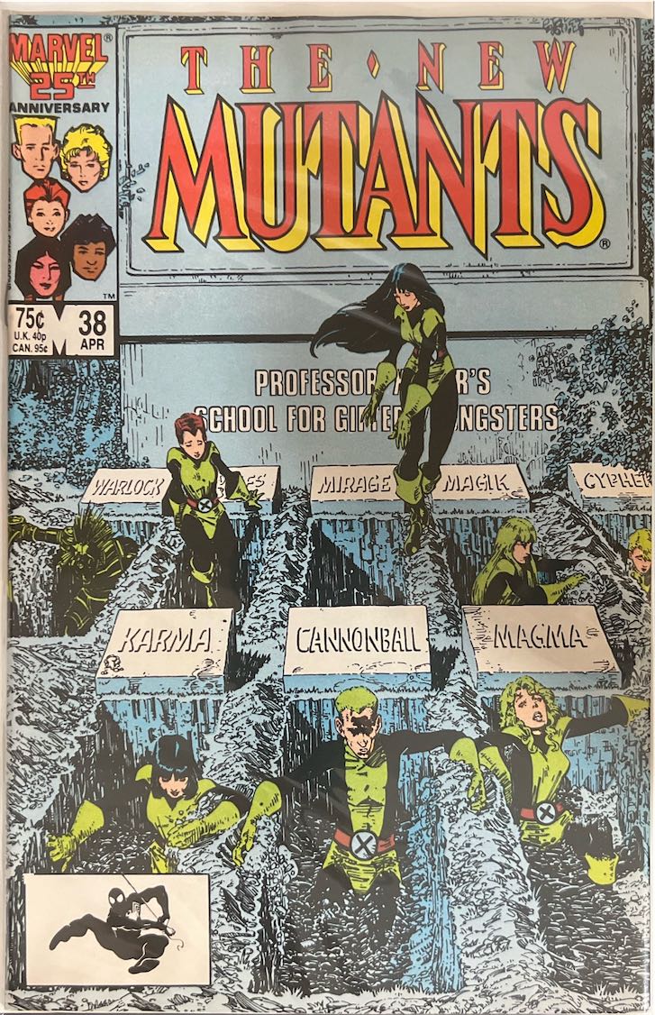The New Mutants, #038, Professor Xavier's School for Gifted Youngsters (Marvel, 1986) - Direct Sales