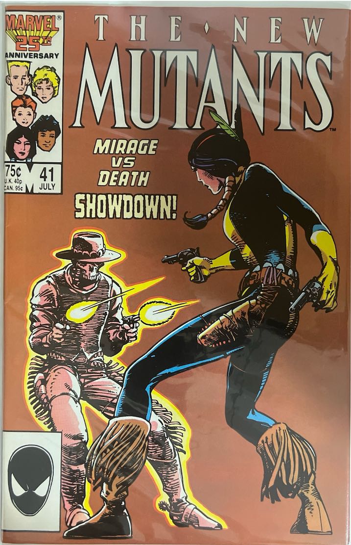 The New Mutants, #041, Mirage vs Death Showdown! (Marvel, 1986) - Direct Sales