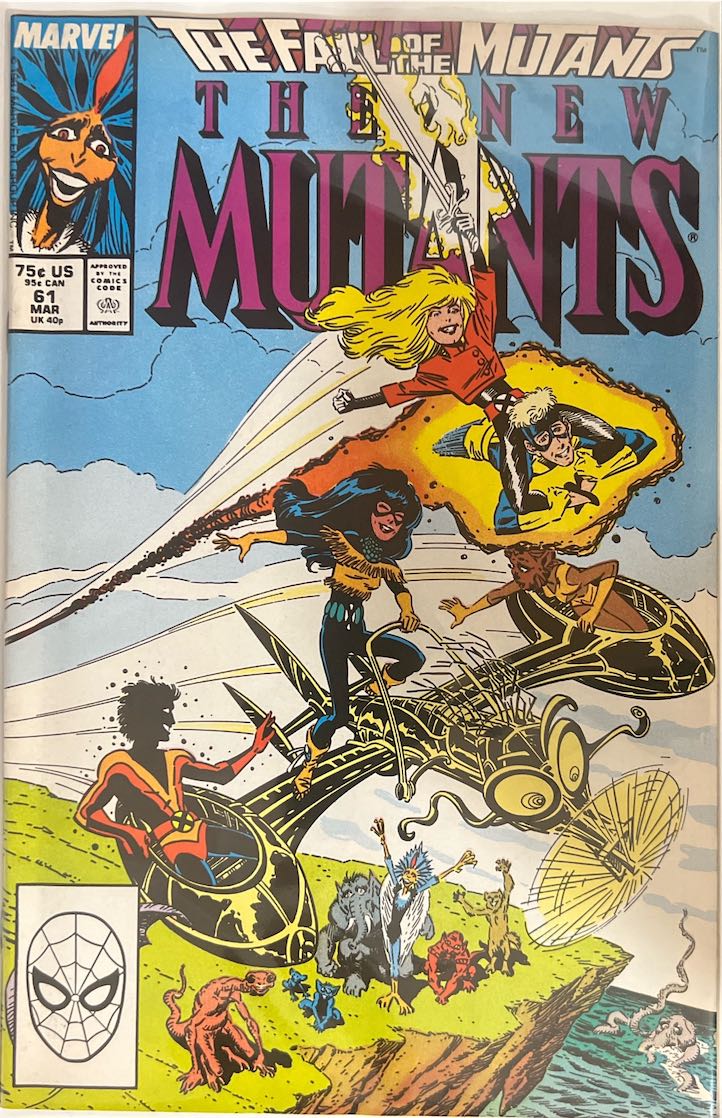 The New Mutants, #061, The Fall of the Mutants (Marvel, 1988) - Direct Edition