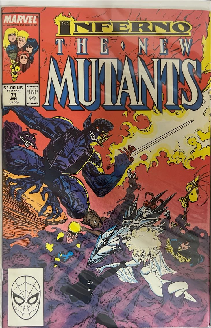 The New Mutants, #071, Inferno (Marvel, 1989) - Direct Edition